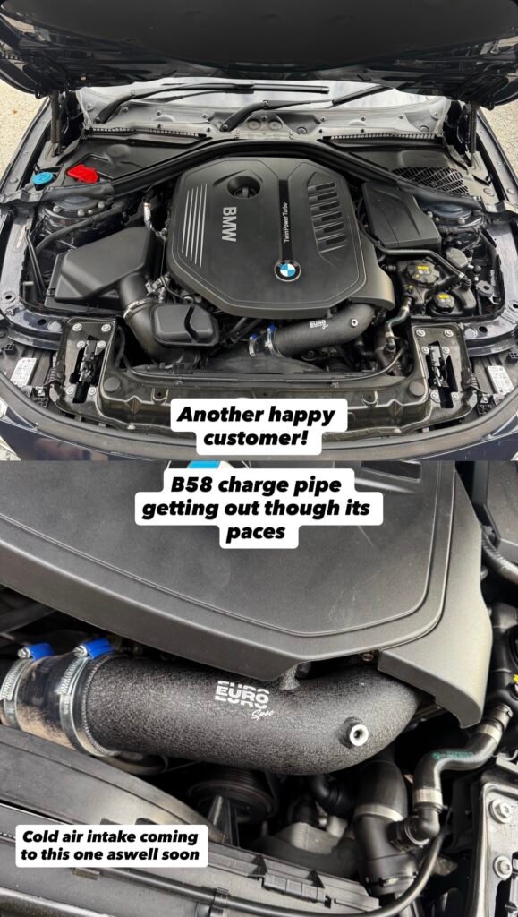 Customer BMW F-chassis — EuroSpec B58 charge pipe fitted