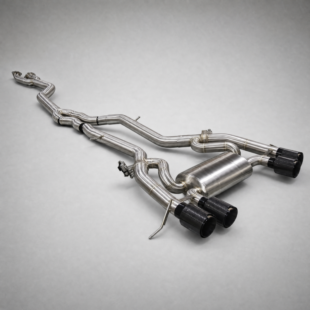 BMW S58 76mm Cat-Back Exhaust — 4-Tip (G80 M3 / G82 M4)