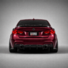 BMW F30 M Sport carbon fibre rear diffuser fitted, maroon, rear three-quarter