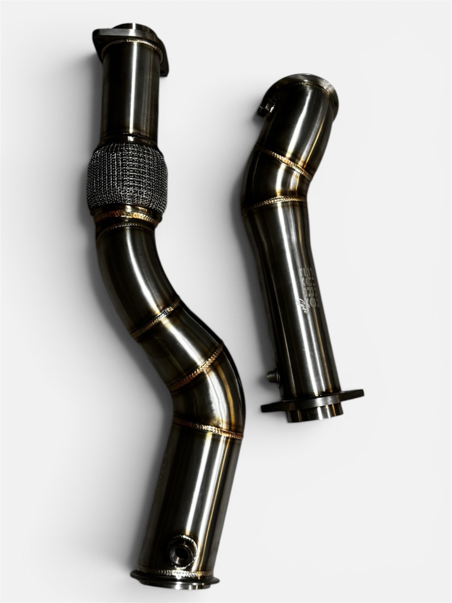 BMW S58 Catless Race Downpipes — 3″ 304 Stainless (G80 M3 / G82 M4 / G87 M2)