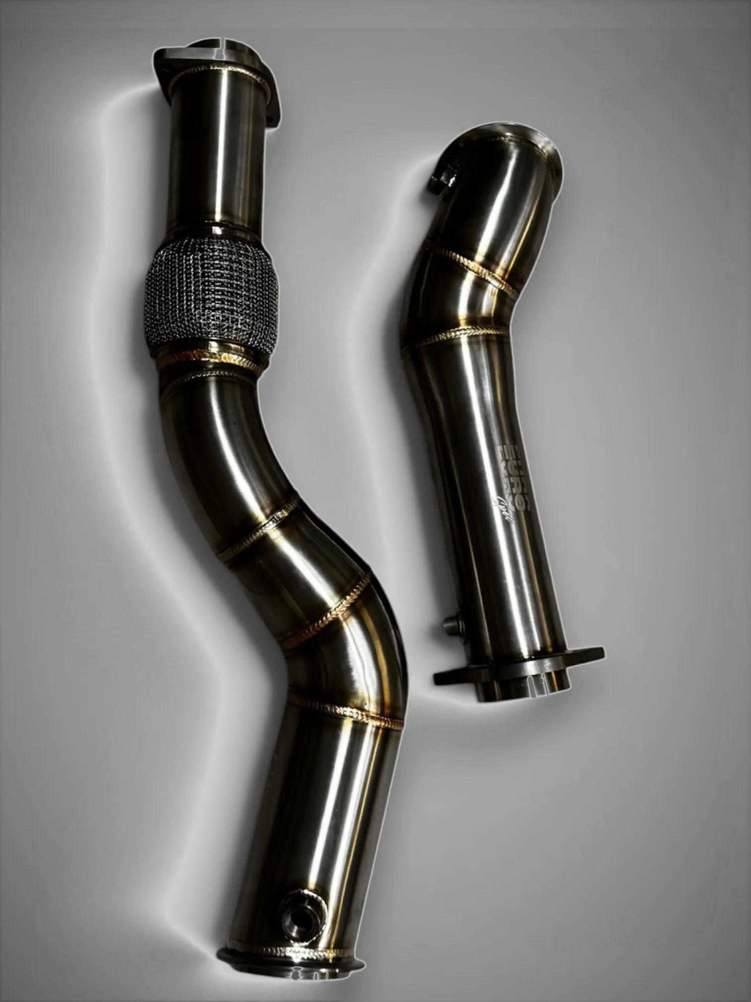 BMW S58 Catless Race Downpipes — 3″ 304 Stainless (G80 M3 / G82 M4 / G87 M2)