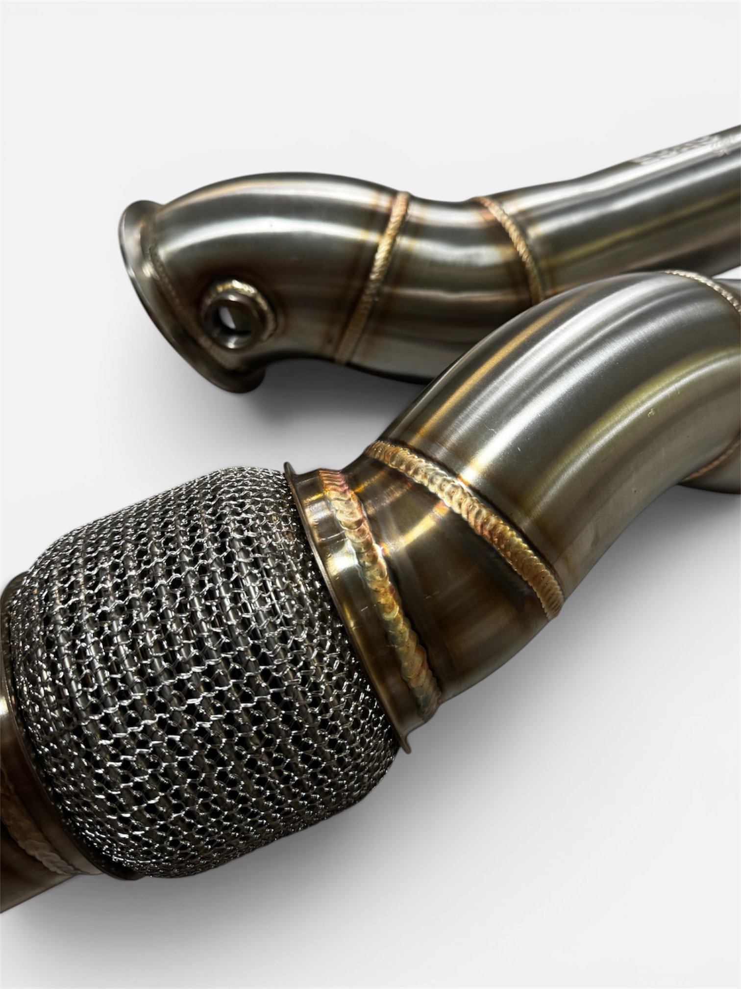 BMW S58 Catless Race Downpipes — 3″ 304 Stainless (G80 M3 / G82 M4 / G87 M2)