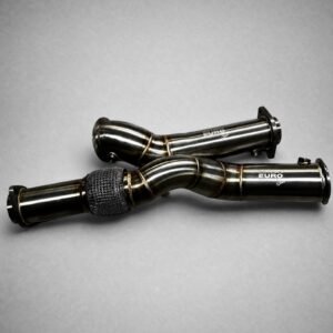 EuroSpec BMW S58 catless race downpipes, 3 inch 304 stainless steel pair for G80 M3, G82 M4 and G87 M2