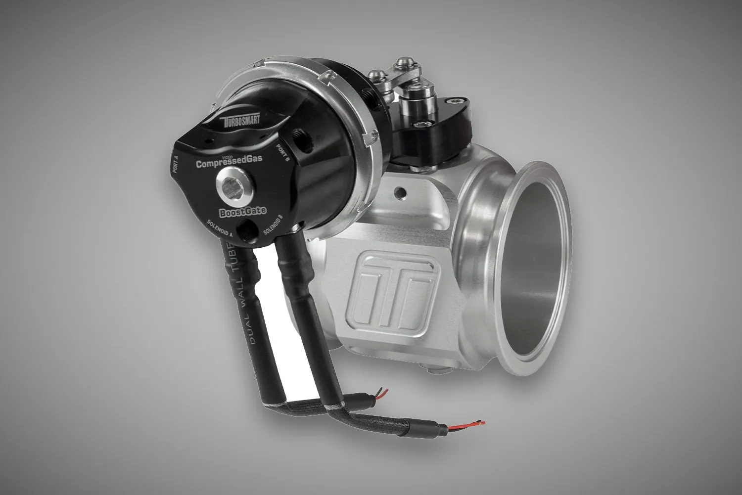 Turbosmart Compressed Gas BoostGate76 7PSI Black - Inbuilt Solenoids (Control In Cap CO2 Boost Control)