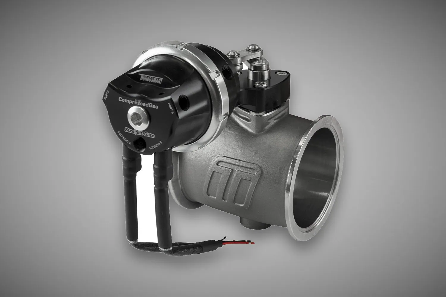 Turbosmart Compressed Gas (CO2) StraightGate76 - Inbuilt Solenoids - 7PSI Black (Control In Cap CO2 Boost Control)