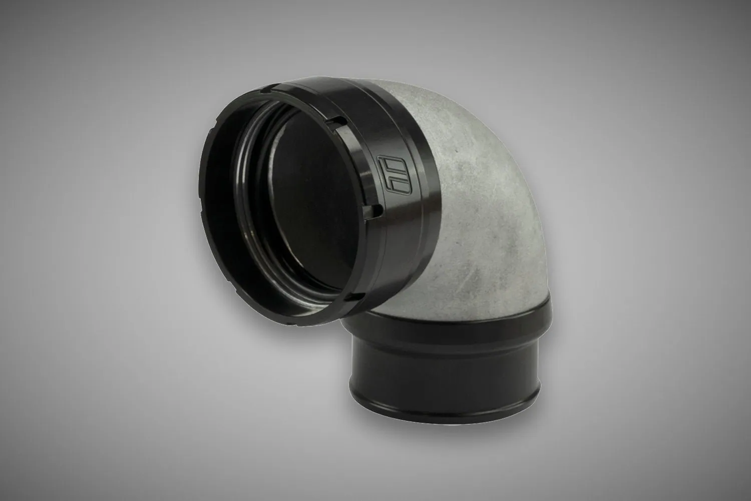 Turbosmart LockSleeve Turbo Adapter Compressor Outlet 2.50" to 90 Elbow Hose Barb 2.50"