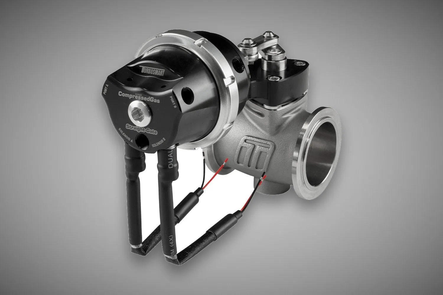 Turbosmart Compressed Gas (CO2) StraightGate40 - Inbuilt Solenoids - 7PSI Black (Control In Cap CO2 Boost Control)