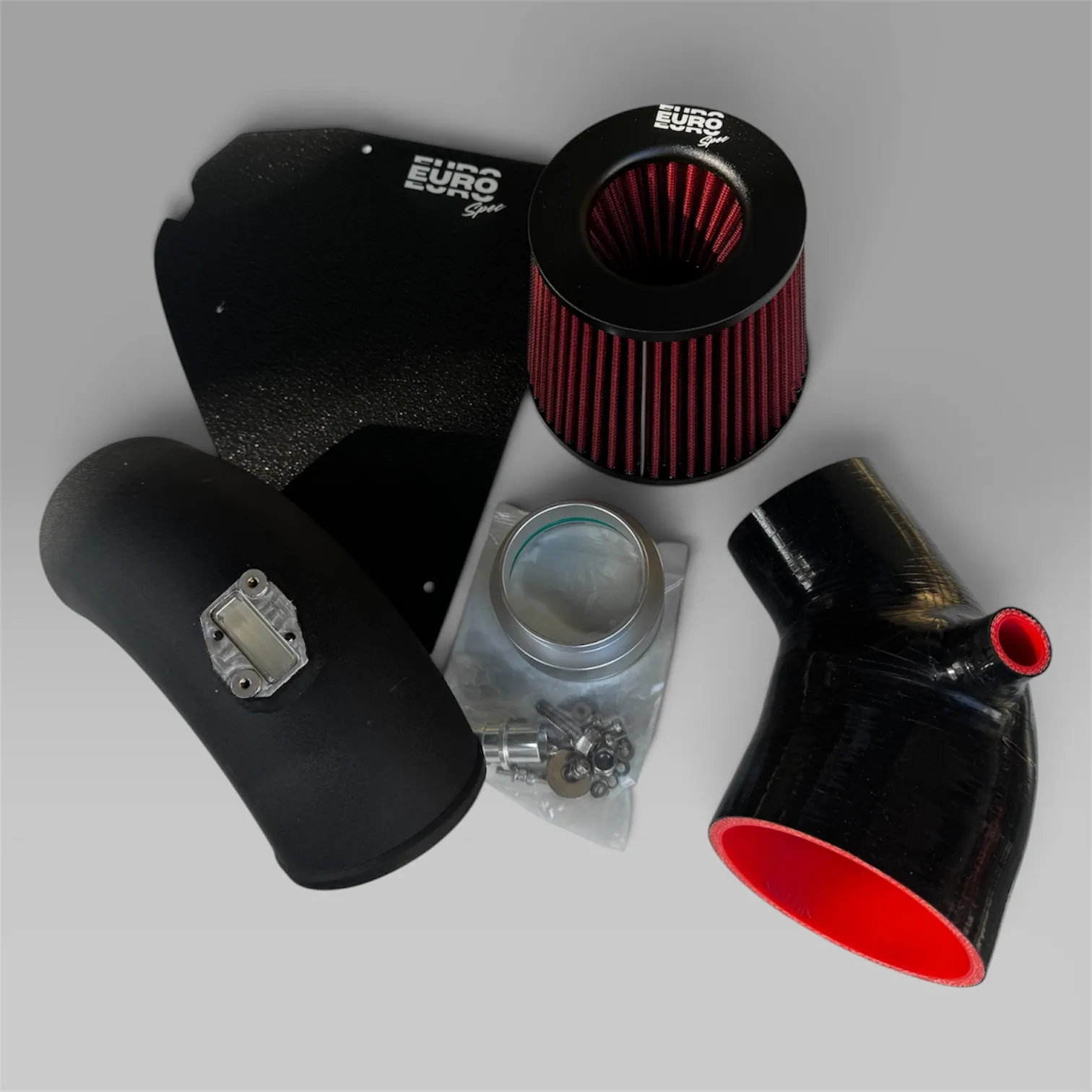 BMW B58 Gen 2 4 inch cold air intake with heat shield and high-flow filter, G20 M340i / G42 M240i / G22 M440i, EuroSpec