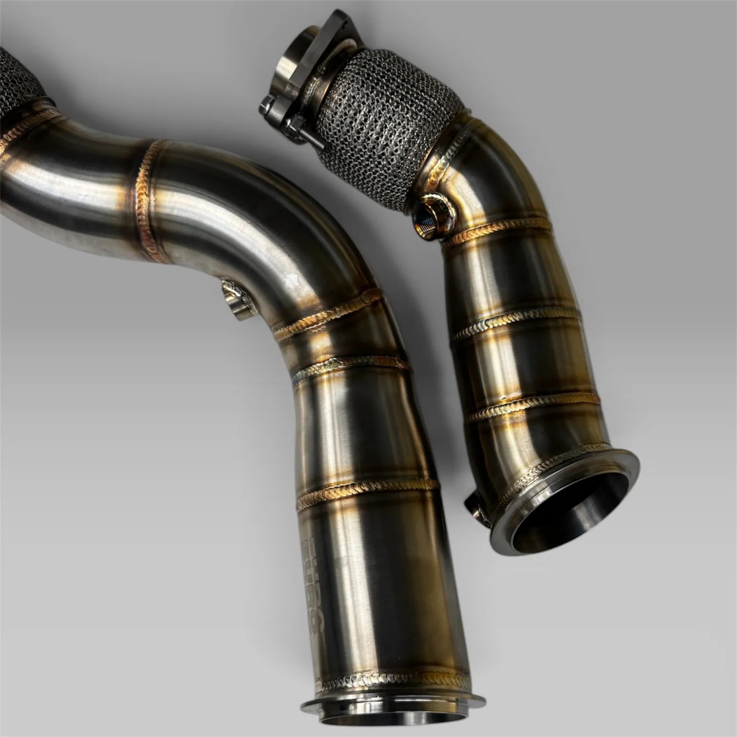 BMW S55 catless race downpipes, 3 inch 304 stainless, F80 M3 / F82 M4 / F87 M2C, EuroSpec