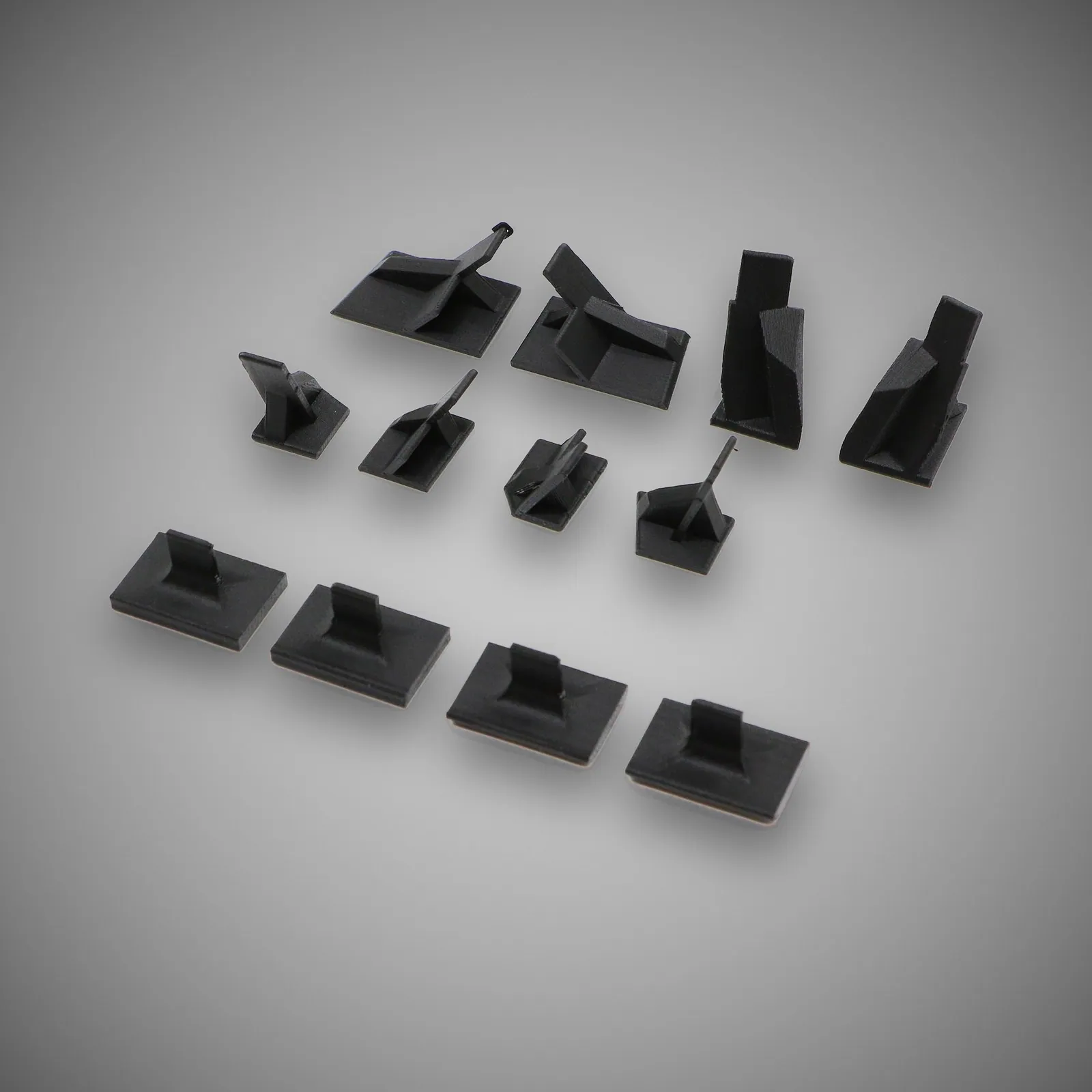 Rendition BMW E36 A, B & C pillar trim repair kit tabs — grey studio