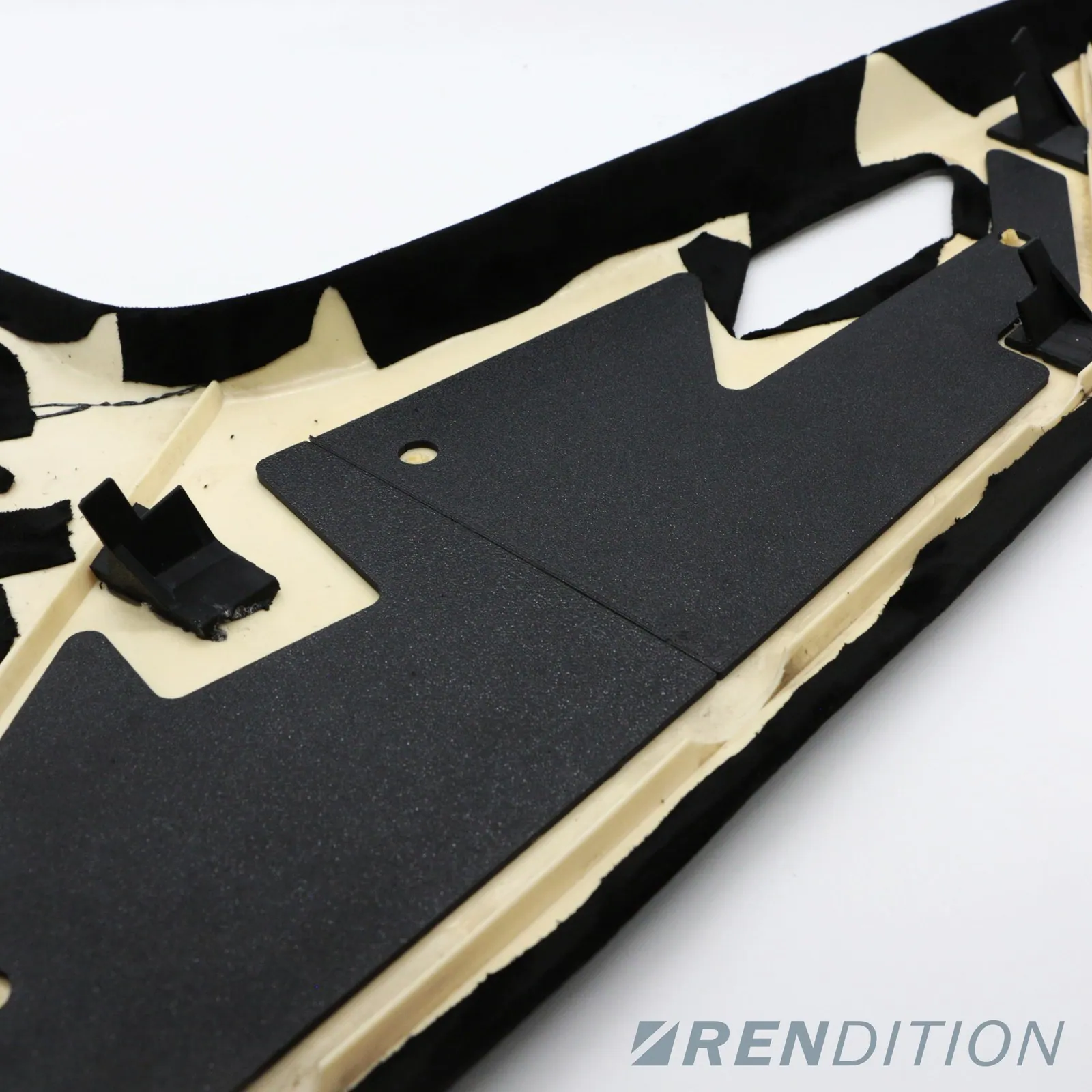 Rendition BMW E36 pillar repair tabs glued to C pillar trim