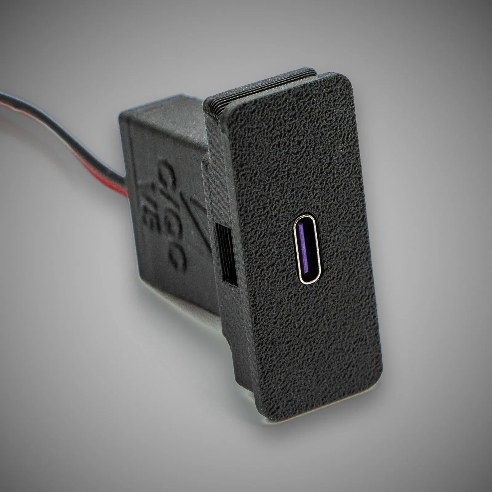 Rendition BMW E36 USB C 30W charging module — grey studio