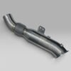 EuroSpec BMW B58 catless downpipe in 304 stainless steel with braided flex section